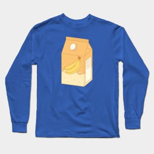 Banana Milk Carton Illustration Long Sleeve T-Shirt